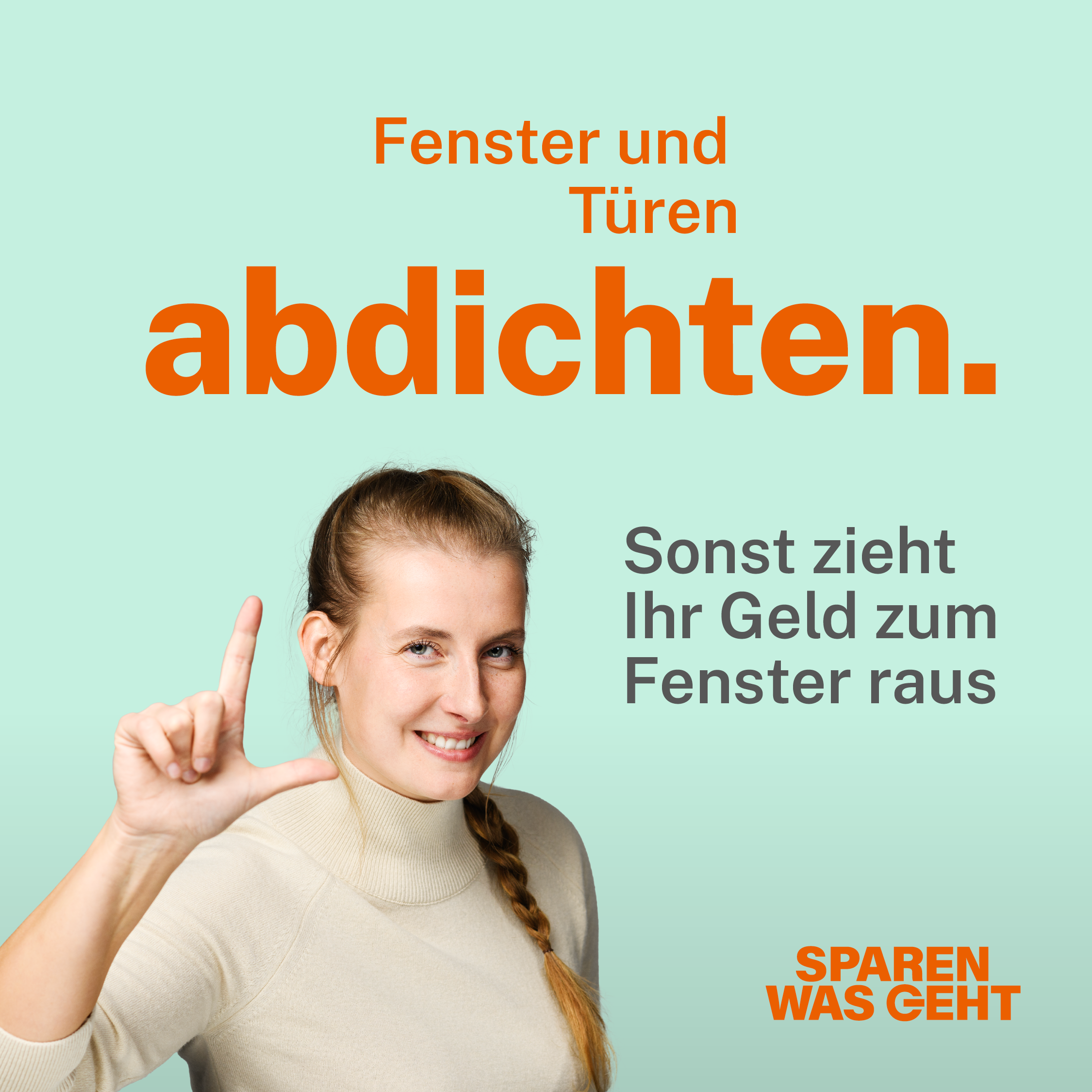 Frau Fenster abdichten