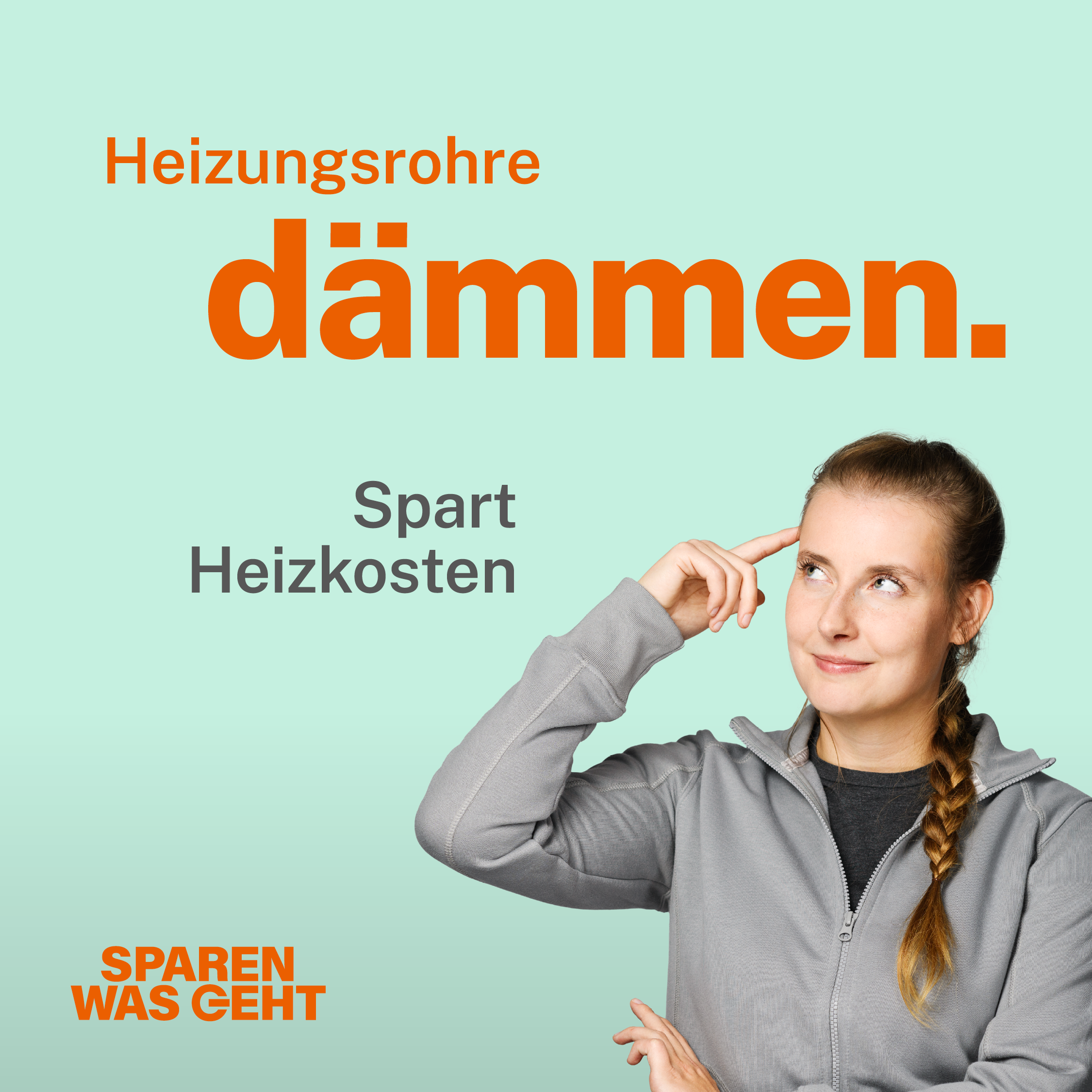 Frau Heizungsrohre dämmen