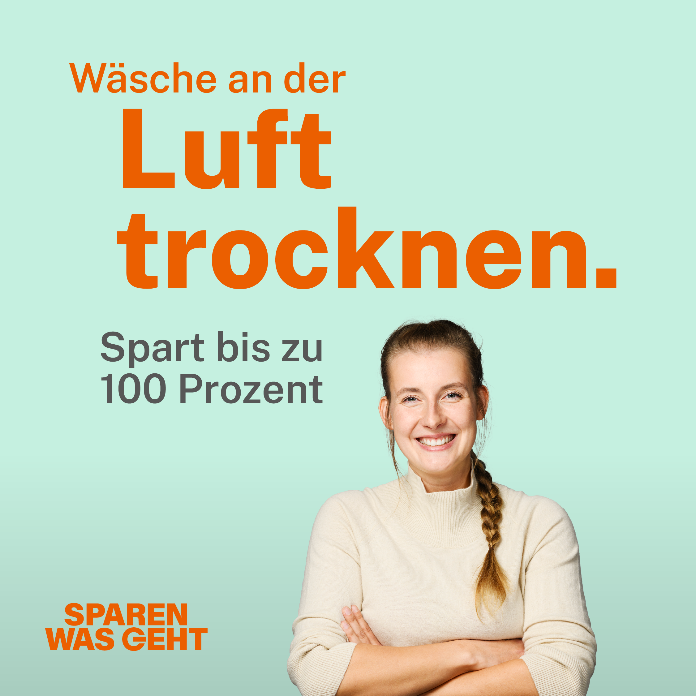 Frau Wäsche trocknen